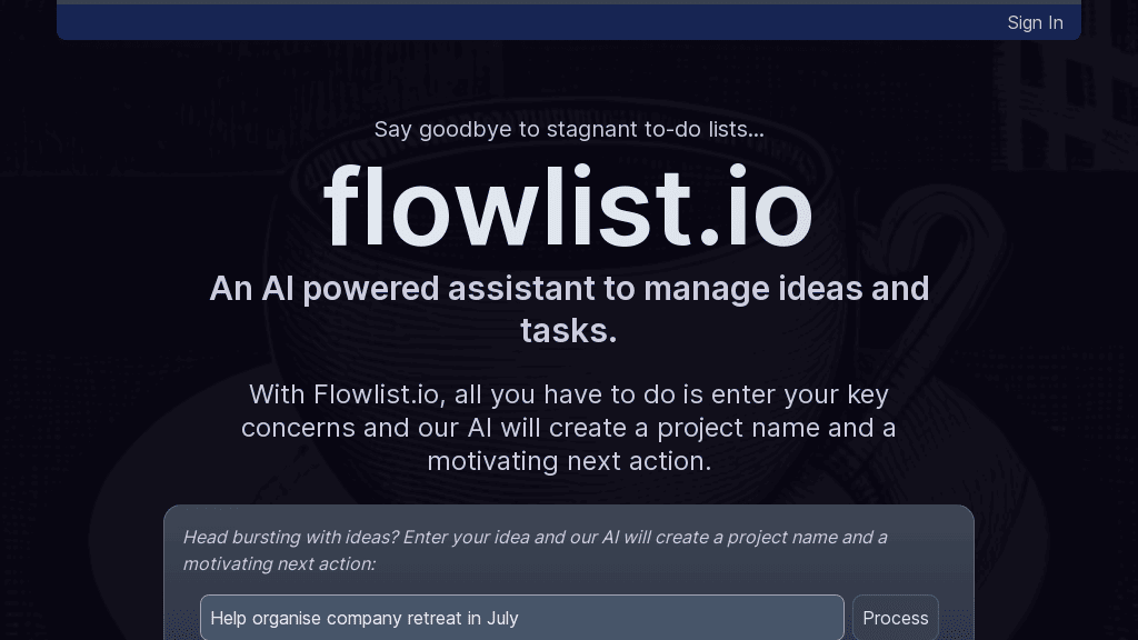 Flowlist.io 🌟 AIbased TODO & productivity web app Futureen
