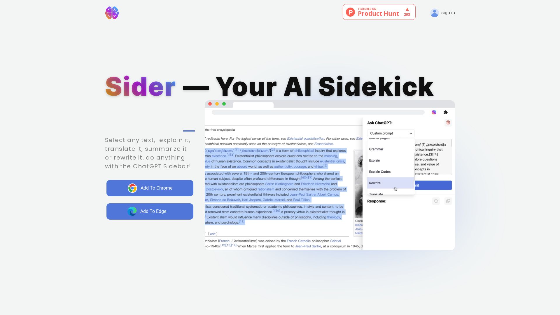 Sider your ai companion futureen