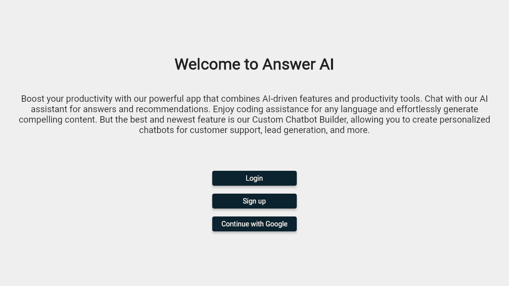 Answer ai your go to ai assistant futureen