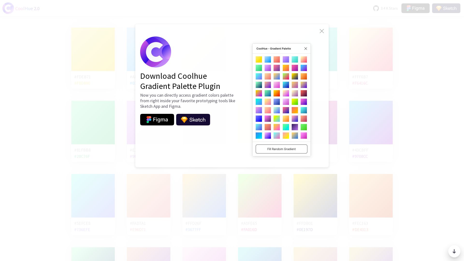 CoolHue 2.0 🎨 Coolest Gradient Colors Collection Palette Futureen