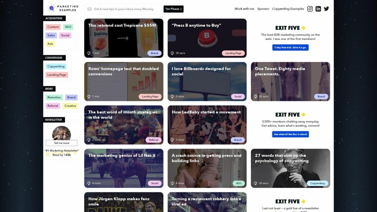 Marketing Examples 🌟 Discover 150+ practical marketing success stories