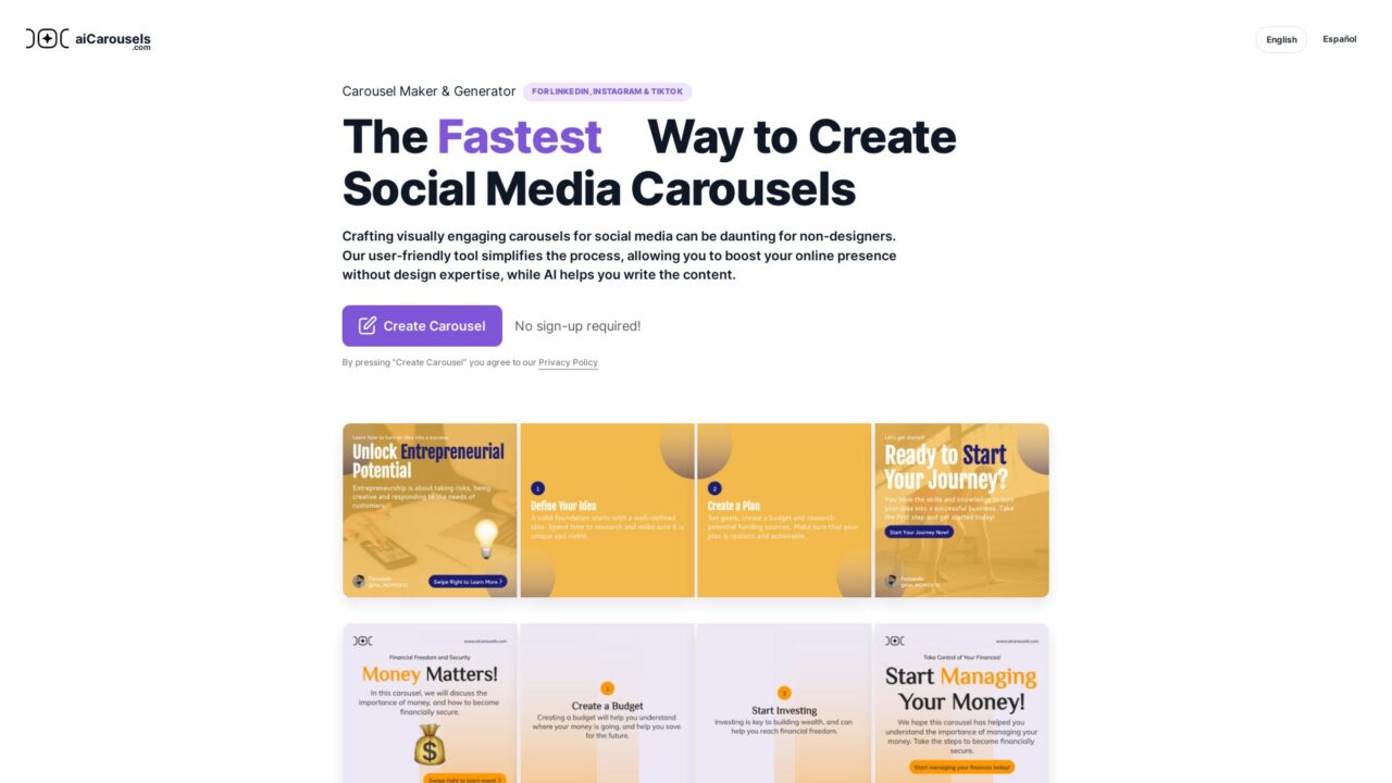 Carousels Made Easy ⚡ Create Stunning Social Media Posts | Futureen