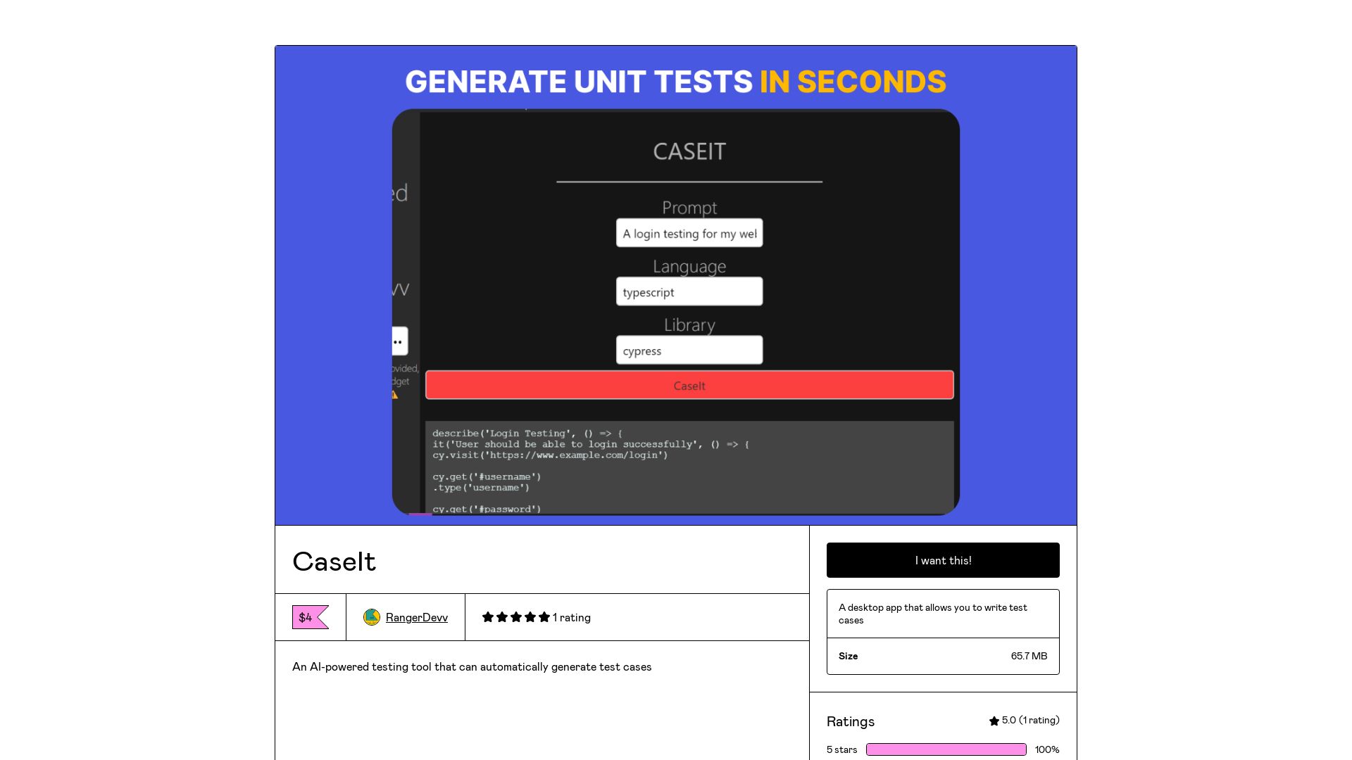 CaseIt | AI Tool for Generating Software Test Cases | Futureen