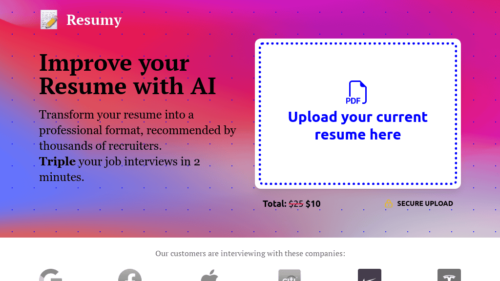Resumy Top AI Resume Builder - Resumy Top Ai Tools By Futureen 21536 