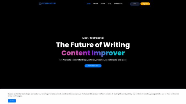 textreactai-Top-AI-Tools-By-Futureen
