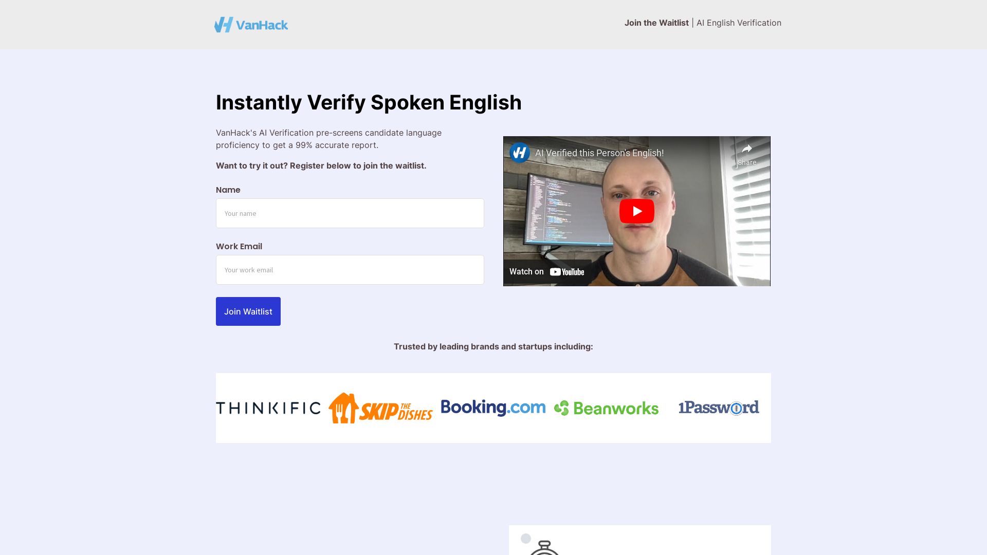 English Level Tool 📹 Evaluate candidate language proficiency Futureen