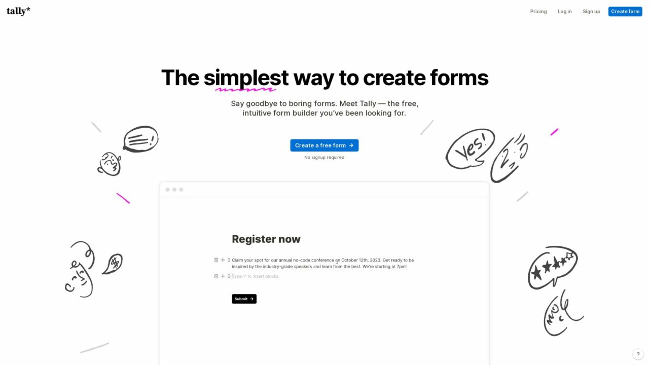 Tally 📝 Free Form Builder | Say Goodbye to Boring Forms | Futureen