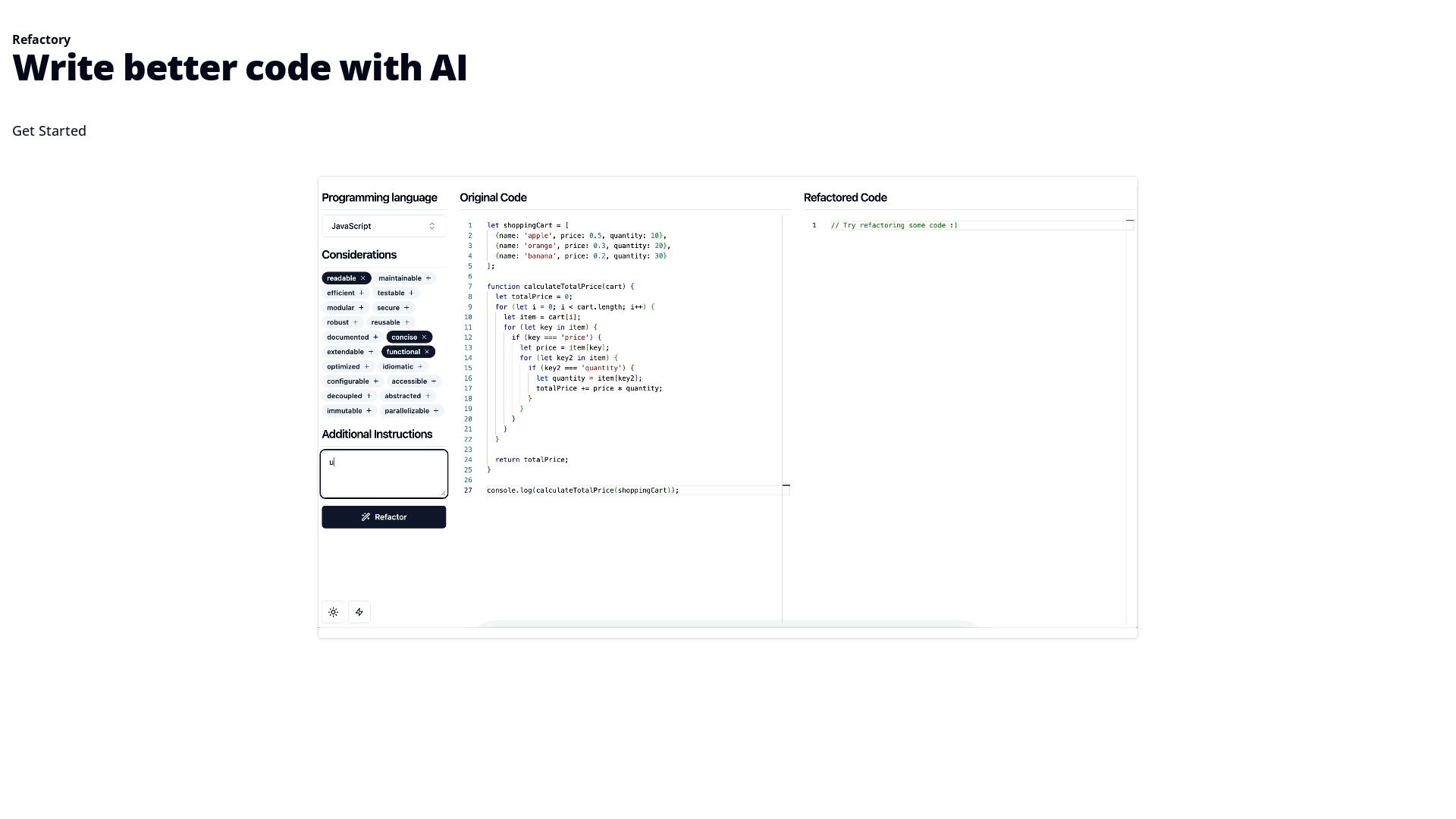 Refactory | Your AI-Powered Code Review Assistant | Futureen
