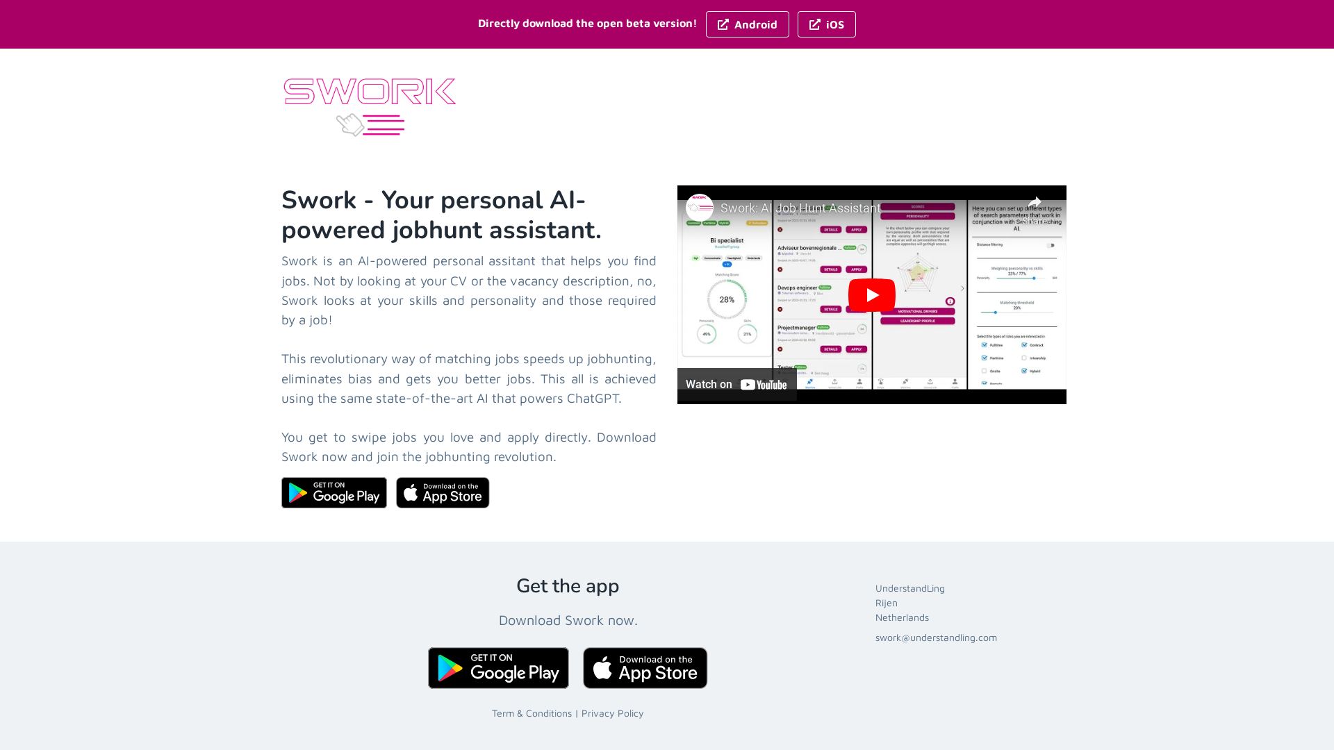 Swork | AI-Powered Job Search Assistant | Futureen