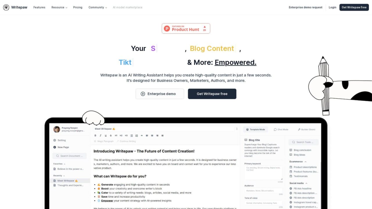 writepaw-com-AI-tool-by-Futureen