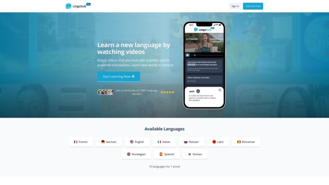 lingosub-New-AI-Tools-by-Futureen