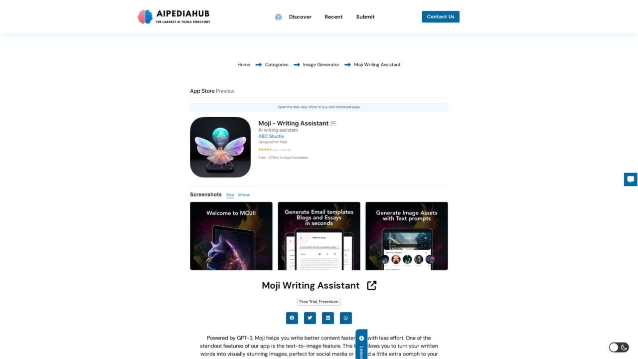 moji-writing-assistant-New-AI-Tools-by-Futureen