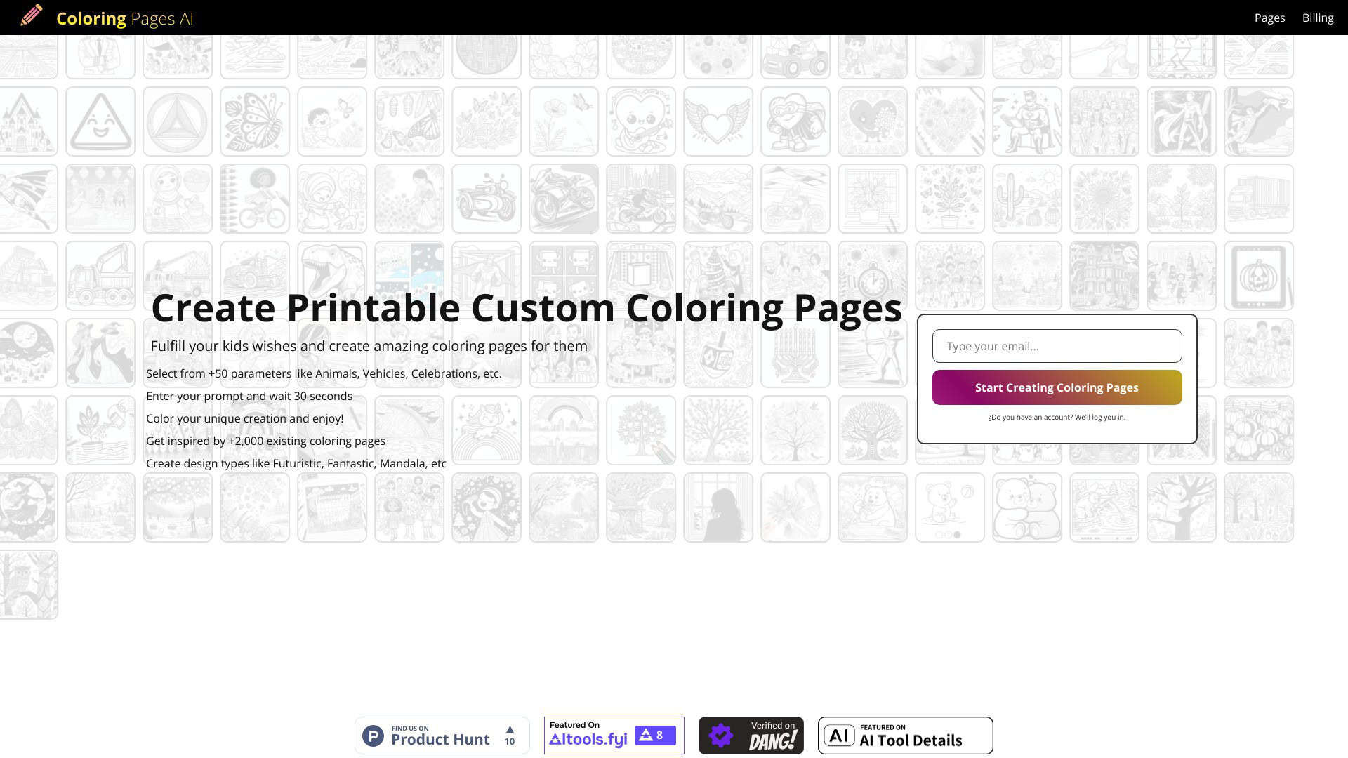 Coloring Pages AI | Craft Unique Custom Pages in Seconds | Futureen