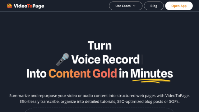 videotopage-AI-Tool
