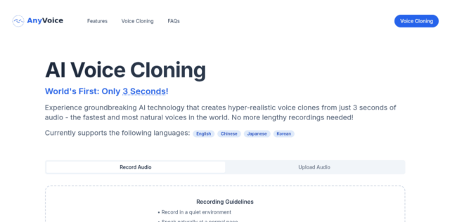 ai-voice-cloning-anyvoice-AI-Tool