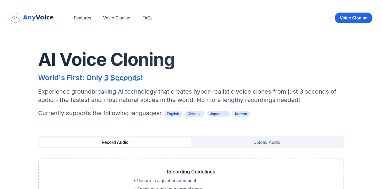 ai-voice-cloning-anyvoice-AI-Tool