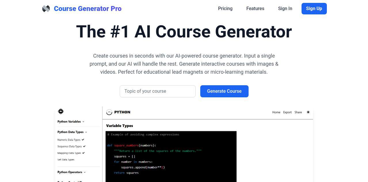 Course Generator Pro | Create Captivating Courses | Futureen
