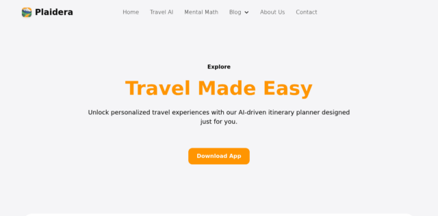 travel-ai-by-plaidera-AI-Tool