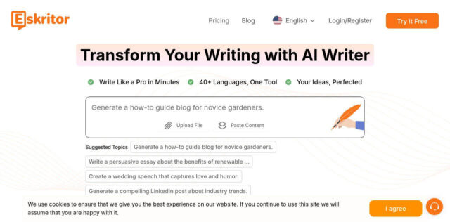 eskritor-ai-writer-AI-Tool-Year-2025